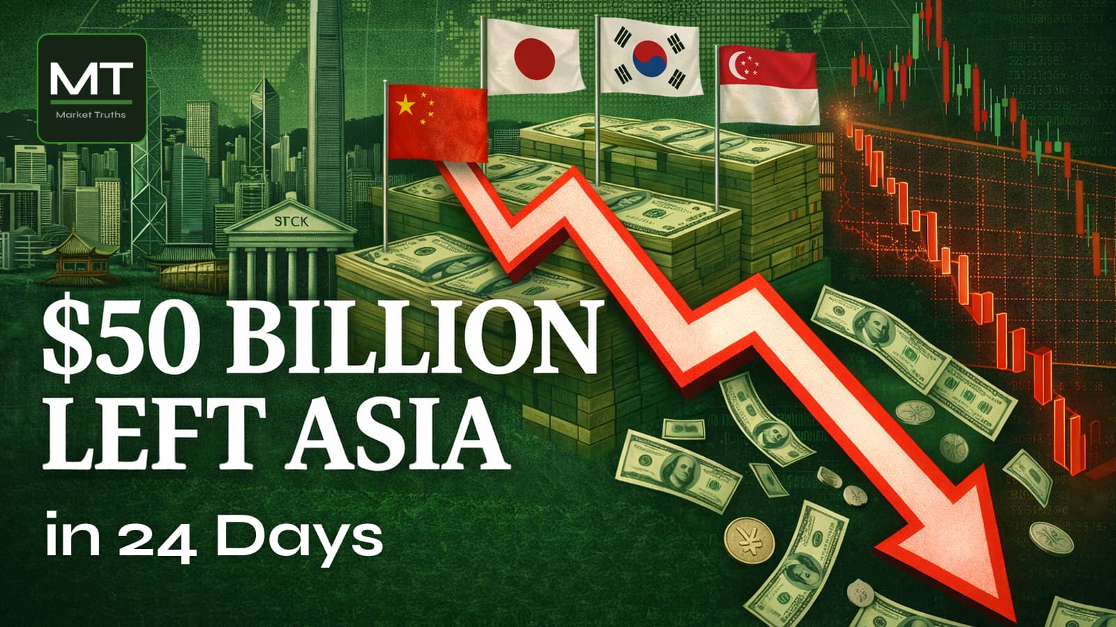 $50 Billion Left Asia in 24 Days